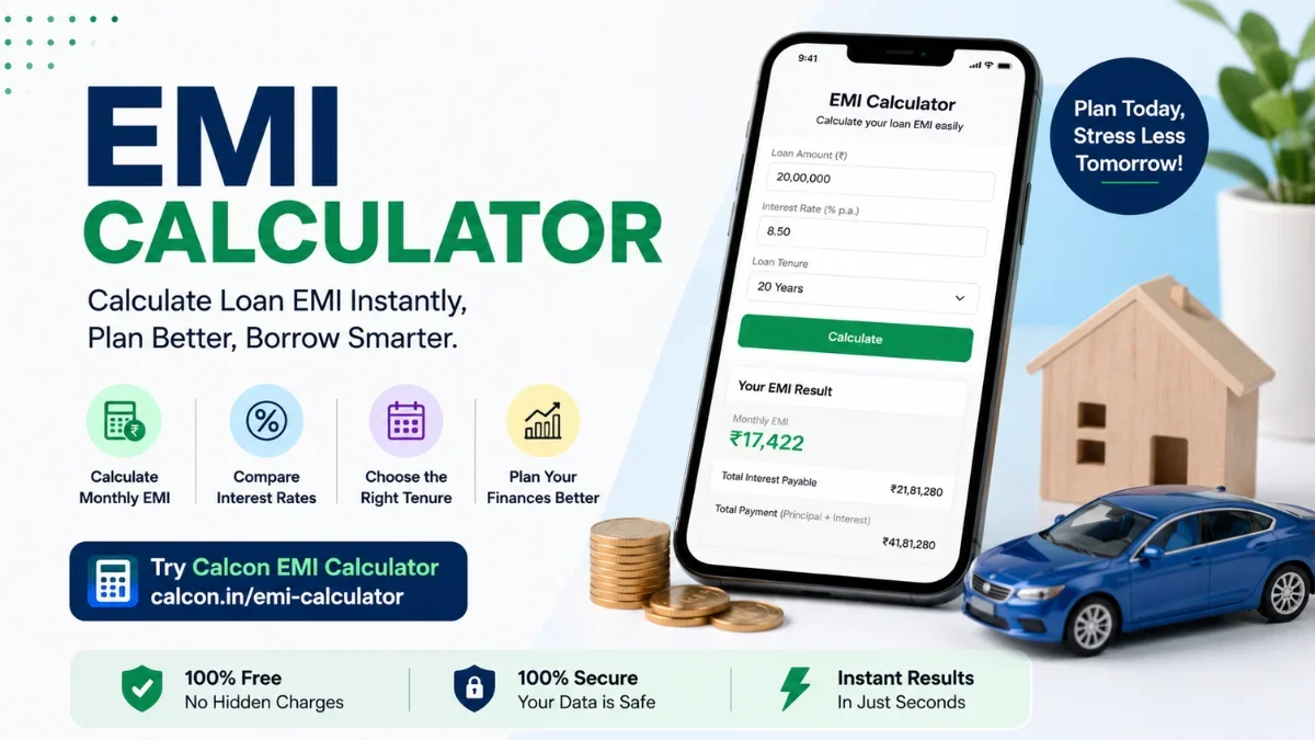 EMI Calculator: Calculate Loan EMI Easily Online (2026 Guide)